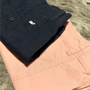 Vineyard Vines Navy & Gap Pink Cotton Shorts Duo Summer Preppy